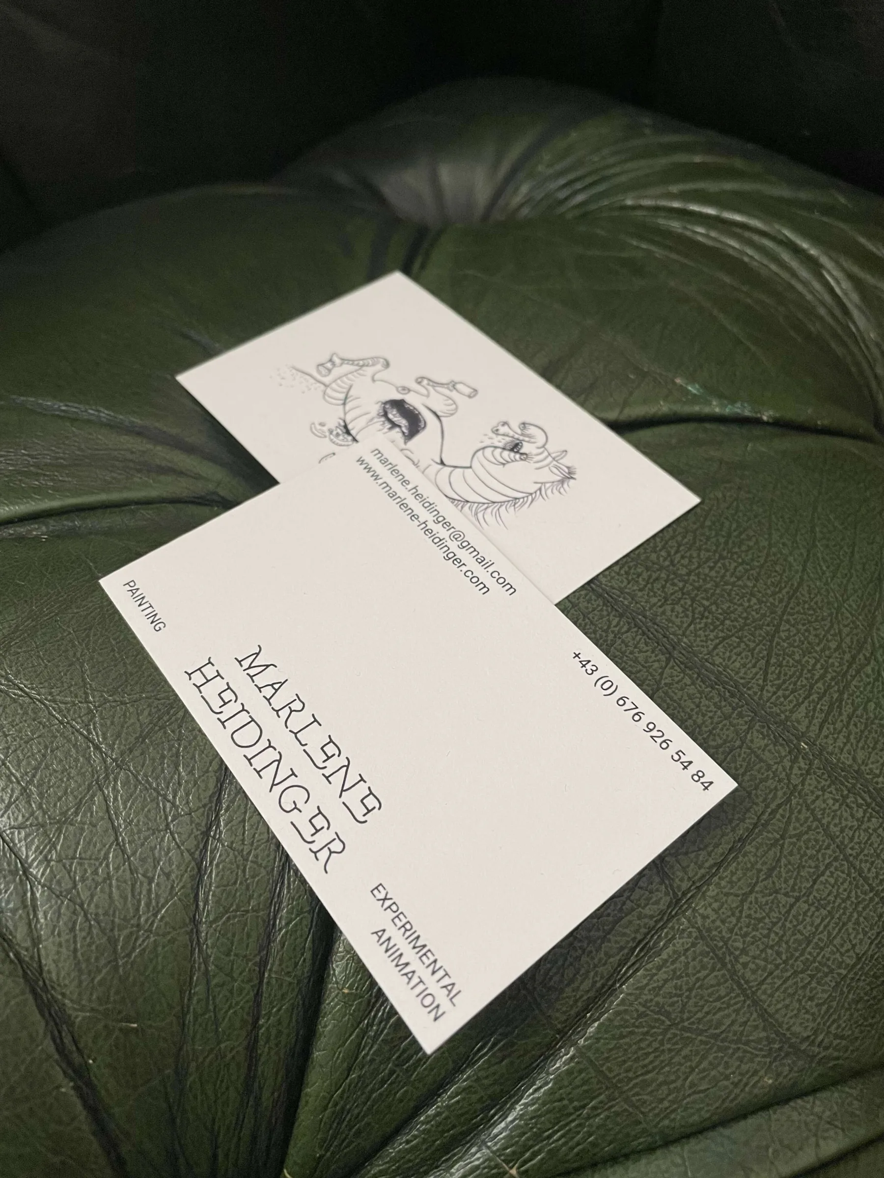 Identity and business cards for artist Marlene Heidinger
