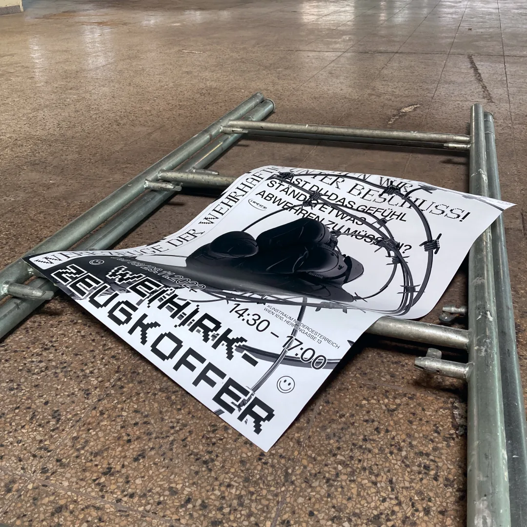Identity for addiction prevention workshop at Kunstraum Niederösterreich art gallery.